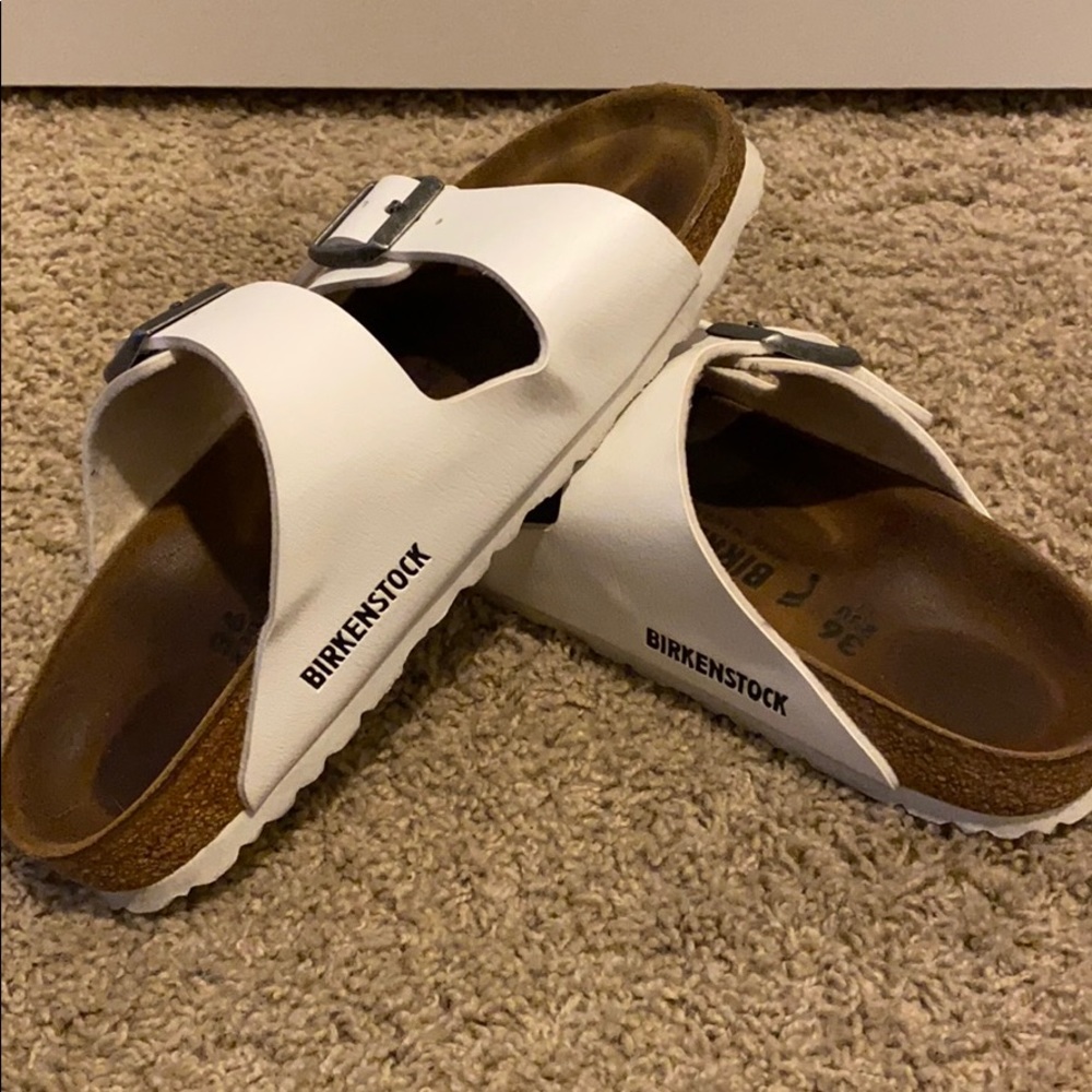White Leather Birkenstock’s